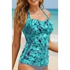 image:imageWomen Tankini Bathing Suit Top  Halter Swim Tops Only Tummy Control No Bottom SwimwearGreen Paisley
