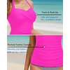 image:imageWomen Tankini Bathing Suit Top  Halter Swim Tops Only Tummy Control No Bottom SwimwearHot Pink