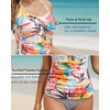 image:imageWomen Tankini Bathing Suit Top  Halter Swim Tops Only Tummy Control No Bottom SwimwearPink Flower