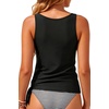 image:imageWomen Tankini Swim Top Only  Swimsuit Bathing Suit Top Side Tie Swim Top No Bottom 2025Black