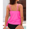 image:imageWomen Tankini Swim Top Only  Swimsuit Bathing Suit Top Side Tie Swim Top No Bottom 2025Neon Pink