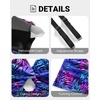 image:imageWomen Tankini Swimsuit Tops Only  Tummy Control Bathing Suit Top 2025 Modest V Neck Twist Front Cutout Swim Top No BottomBlue Purple Leaves