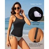 image:imageWomen Tankini Top Only  Tummy Control Bathing Suit Top 2025 Modest Swim Tank Top Swimsuits No BottomBlack
