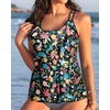 image:imageWomens Flowy Tankini Tops Only  Modest Bathing Suit Loose Fit Swimsuit Swim Tops No Bottom 2025 Available in PlusColorful Floral2