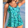image:imageWomens Flowy Tankini Tops Only  Modest Bathing Suit Loose Fit Swimsuit Swim Tops No Bottom 2025 Available in PlusGreen Paisley