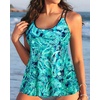 image:imageWomens Flowy Tankini Tops Only  Modest Bathing Suit Loose Fit Swimsuit Swim Tops No Bottom 2025 Available in PlusGreen Paisley