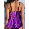 image:imageWomens Flowy Tankini Tops Only  Modest Bathing Suit Loose Fit Swimsuit Swim Tops No Bottom 2025 Available in PlusPurple Wavy Pattern