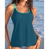 image:imageWomens Flowy Tankini Tops Only  Modest Bathing Suit Loose Fit Swimsuit Swim Tops No Bottom 2025 Available in PlusTeal and Green