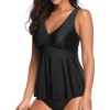 image:imageWomens Racerback Swim Tops  Flowy Bathing Suit Top Modest Swimsuit No Bottom Racerback Black XL