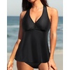 image:imageWomens Racerback Swim Tops  Flowy Bathing Suit Top Modest Swimsuit No Bottom Racerback Black XL