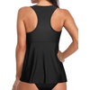image:imageWomens Racerback Swim Tops  Flowy Bathing Suit Top Modest Swimsuit No Bottom Racerback Black XL