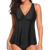 image:imageWomens Racerback Swim Tops  Flowy Bathing Suit Top Modest Swimsuit No Bottom Racerback Black XL