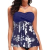 Navy White Flower