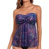 image:imageTalisea Women Bandeau Tankini Top Only Mesh Strapless Swimsuits Top Halter Flyaway Bathing Suits No BottomStarry Sky