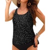 image:imageWomen Tankini Swim Top Only  Swimsuit Bathing Suit Top Side Tie Swim Top No Bottom 2025Black Dot
