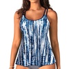 image:imageWomens Flowy Tankini Tops Only  Modest Bathing Suit Loose Fit Swimsuit Swim Tops No Bottom 2025 Available in PlusBlue Tie Dye