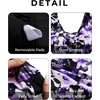 image:imagePlus Size Bikini Two Piece Swimsuit  Women High Waisted Tummy Control Bathing Suit with Sleeve Swimwear 2025Purple Flowers