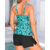 image:imageTalisea Tankini Two Piece with Shorts  Womens Tummy Control Swimsuit with Pockets Bathing Suit with VWire Boy ShortsPaisley