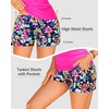 image:imageTalisea Tankini Two Piece with Shorts  Womens Tummy Control Swimsuit with Pockets Bathing Suit with VWire Boy ShortsPink Floral