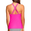 image:imageTummy Control Tankini Top Only  Women Twist V Neck Swim Tops Criss Cross Swimsuit Bathing Suit Top 2025Hot Pink