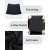 image:imageWomens Mid Rise Swim Skirt  Bathing Suit Skirt with Builtin Shorts Split Skort Swimsuit Bottoms Swimwear 2025Black