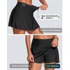 image:imageWomens Mid Rise Swim Skirt  Bathing Suit Skirt with Builtin Shorts Split Skort Swimsuit Bottoms Swimwear 2025Black