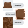 image:imageWomens Mid Rise Swim Skirt  Bathing Suit Skirt with Builtin Shorts Split Skort Swimsuit Bottoms Swimwear 2025Brown