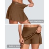image:imageWomens Mid Rise Swim Skirt  Bathing Suit Skirt with Builtin Shorts Split Skort Swimsuit Bottoms Swimwear 2025Brown