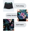 image:imageWomens Mid Rise Swim Skirt  Bathing Suit Skirt with Builtin Shorts Split Skort Swimsuit Bottoms Swimwear 2025Tropical Leaves
