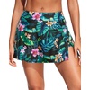 image:imageWomens Mid Rise Swim Skirt  Bathing Suit Skirt with Builtin Shorts Split Skort Swimsuit Bottoms Swimwear 2025Tropical Leaves