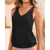 image:imageBlouson Tankini Tops for Women  Loose Fit Swim Top Only No Bottom Bathing Suit Modest Swimsuit Top 2025Black