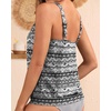 image:imageBlouson Tankini Tops for Women  Loose Fit Swim Top Only No Bottom Bathing Suit Modest Swimsuit Top 2025Black Tribal