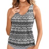 image:imageBlouson Tankini Tops for Women  Loose Fit Swim Top Only No Bottom Bathing Suit Modest Swimsuit Top 2025Black Tribal