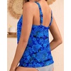 image:imageBlouson Tankini Tops for Women  Loose Fit Swim Top Only No Bottom Bathing Suit Modest Swimsuit Top 2025Blue Paisley
