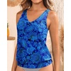 image:imageBlouson Tankini Tops for Women  Loose Fit Swim Top Only No Bottom Bathing Suit Modest Swimsuit Top 2025Blue Paisley