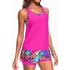image:imageTalisea 3 Piece Tankini Swimsuits Women  Athletic Swim Tank Top with Bra and Boyshorts Bathing Suits Modest Swimwear 2026Colorful Leaves