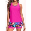 image:imageTalisea 3 Piece Tankini Swimsuits Women  Athletic Swim Tank Top with Bra and Boyshorts Bathing Suits Modest Swimwear 2026Colorful Leaves