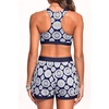 image:imageTalisea 3 Piece Tankini Swimsuits Women  Athletic Swim Tank Top with Bra and Boyshorts Bathing Suits Modest Swimwear 2026Navy Geometry