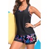 image:imageTalisea 3 Piece Tankini Swimsuits Women  Athletic Swim Tank Top with Bra and Boyshorts Bathing Suits Modest Swimwear 2026Pink Floral