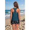 image:imageTalisea 3 Piece Tankini Swimsuits Women  Athletic Swim Tank Top with Bra and Boyshorts Bathing Suits Modest Swimwear 2026Teal and Floral