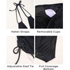 image:imageTalisea Two Piece Halter Tankini Swimsuits for Women Tummy Control Bathing Suits V Neck SwimwearBlue Tie Dye