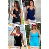 image:imageTalisea Women 2 Piece Tankini Swimsuit with Pockets Boy Shorts Modest Bathing Suit Tummy Control Tank TopColorful Black