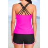 image:imageTalisea Women 2 Piece Tankini Swimsuit with Pockets Boy Shorts Modest Bathing Suit Tummy Control Tank TopHot Pink