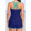 image:imageTalisea Women 2 Piece Tankini Swimsuit with Pockets Boy Shorts Modest Bathing Suit Tummy Control Tank TopNavy and Blue