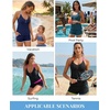 image:imageTalisea Women 2 Piece Tankini Swimsuit with Pockets Boy Shorts Modest Bathing Suit Tummy Control Tank TopTeal and Green