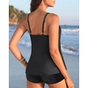 image:imageTalisea Women Flowy Tankini Swimsuit  Two Piece Bathing Suit with Shorts 2025 SwimwearBlack