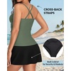 image:imageTalisea Womens Tankini Bathing Suits with Skirt Two Piece Tummy Control Swimsuits Ladies SwimwearArmy Green