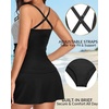 image:imageTalisea Womens Tankini Bathing Suits with Skirt Two Piece Tummy Control Swimsuits Ladies SwimwearBlack Stripe