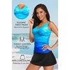 image:imageTalisea Womens Tankini Bathing Suits with Skirt Two Piece Tummy Control Swimsuits Ladies SwimwearBlue Gradient