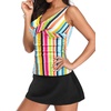 image:imageTalisea Womens Tankini Bathing Suits with Skirt Two Piece Tummy Control Swimsuits Ladies SwimwearColorful Stripes
